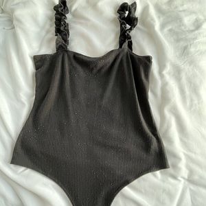 American Threads Black Bodysuit